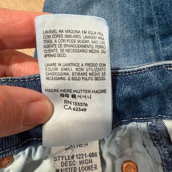 MOTHER Jeans High Waisted Looker in Satisfaction Guaranteed Size 25 Revolve USA - Picture 12 of 16